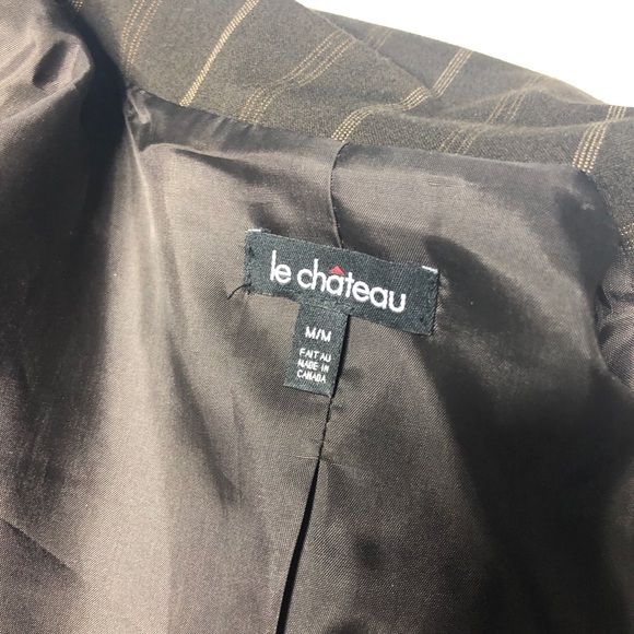 Le Chateau Brown Pin Stripe Suit Jacket - Picture 6 of 6